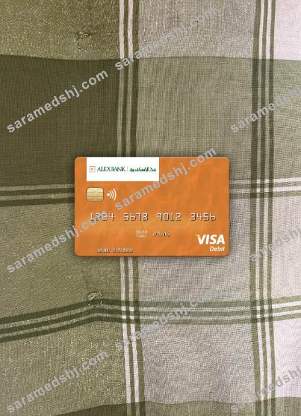 Egypt Bank of Alexandria visa debit card photolook front